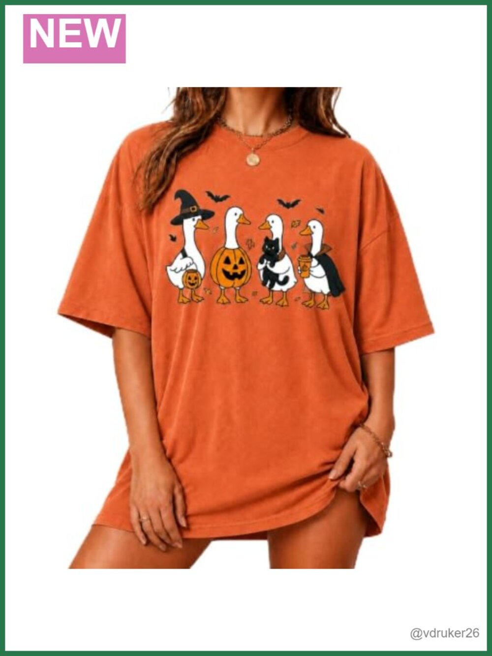 Oversized Halloween Graphic Tee Pumpkin Ghost Fall Top